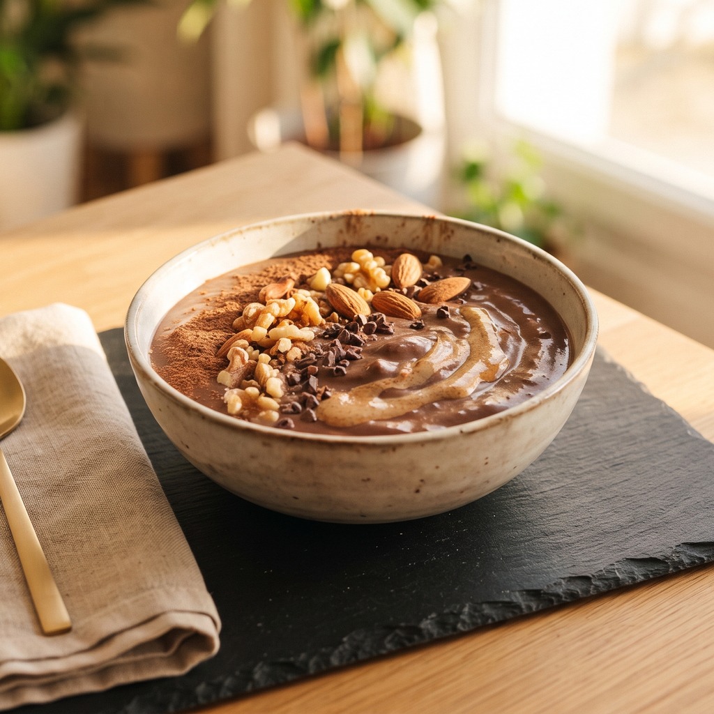 Smoothie au chocolat et aux noix