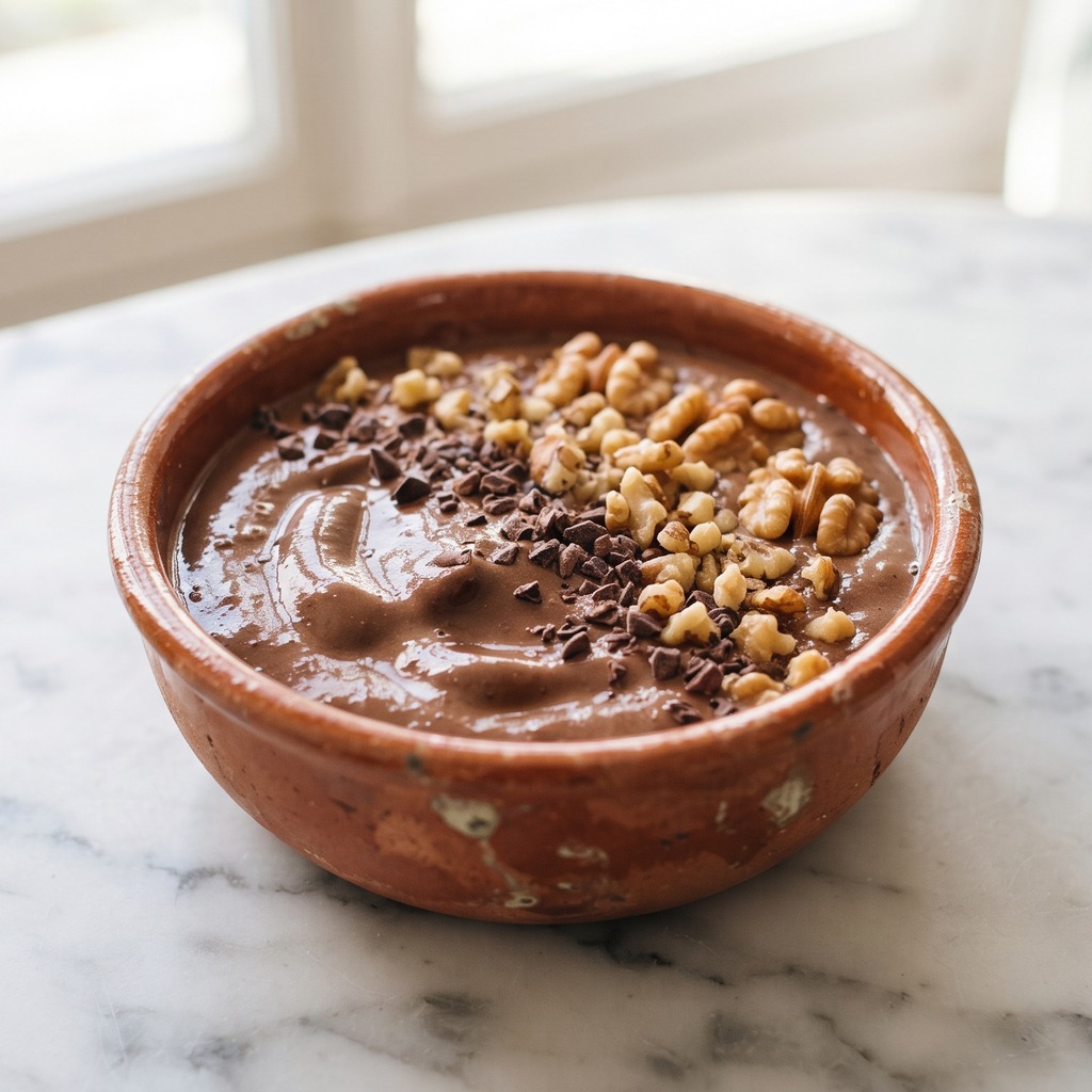 Smoothie aux noix et au cacao