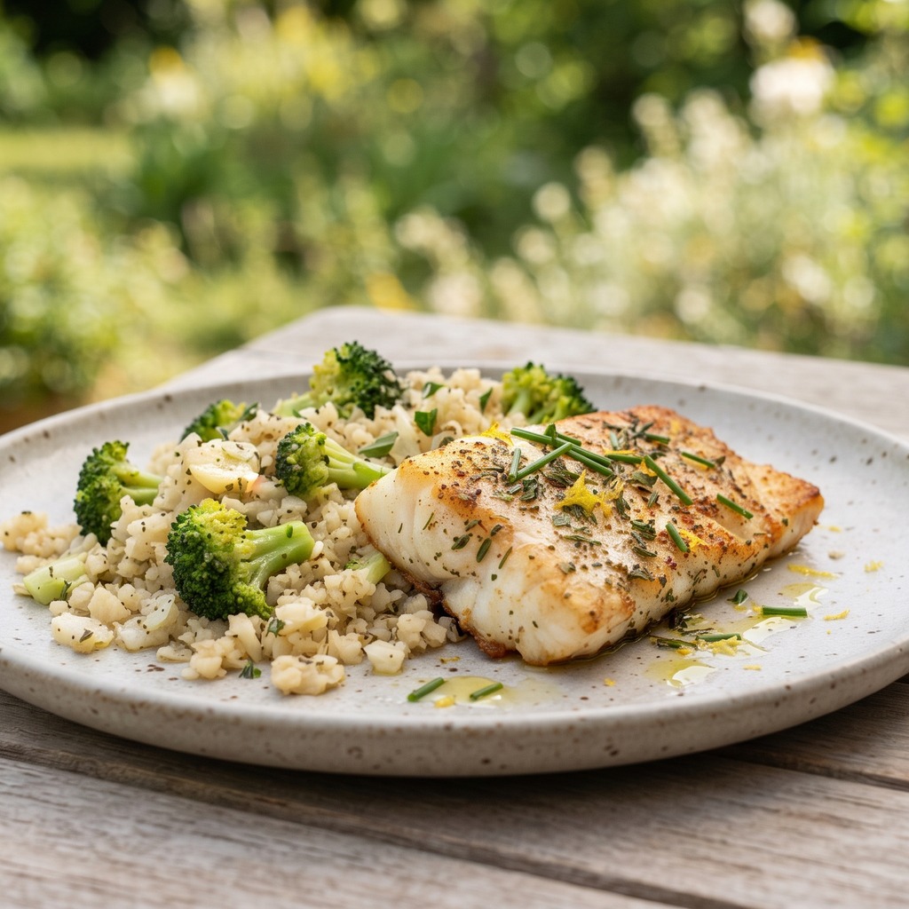 Saumon rôti, sauce façon ranch maison