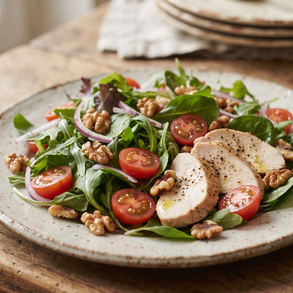 Salade de thon, œuf dur et olives