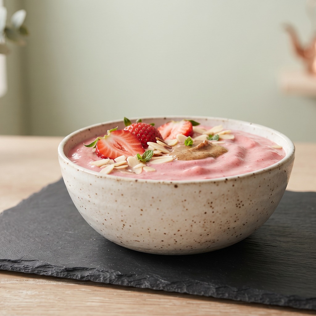 Smoothie aux fraises et au fromage à la crème