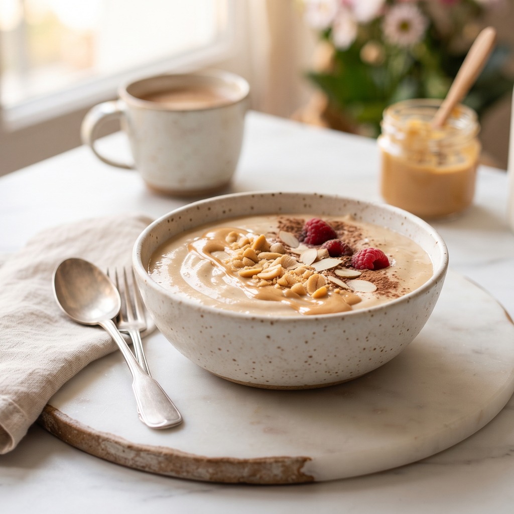 Smoothie au beurre de cacahuètes