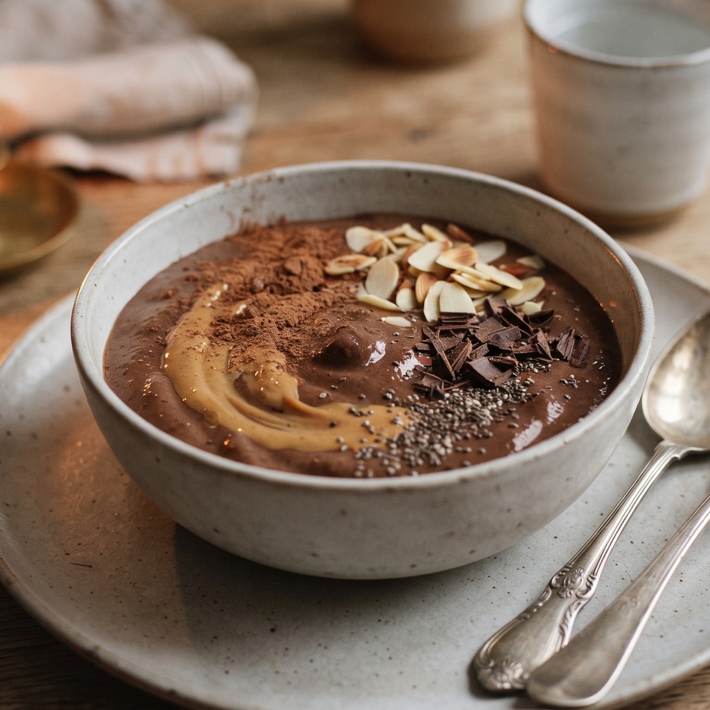 Smoothie cacao et beurre de cacahuète