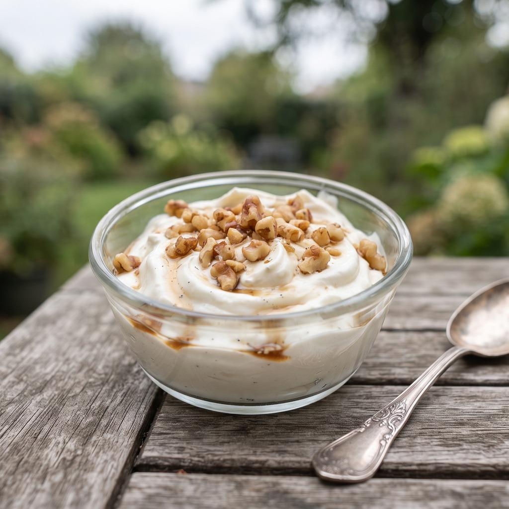 Yaourt au mascarpone avec noix