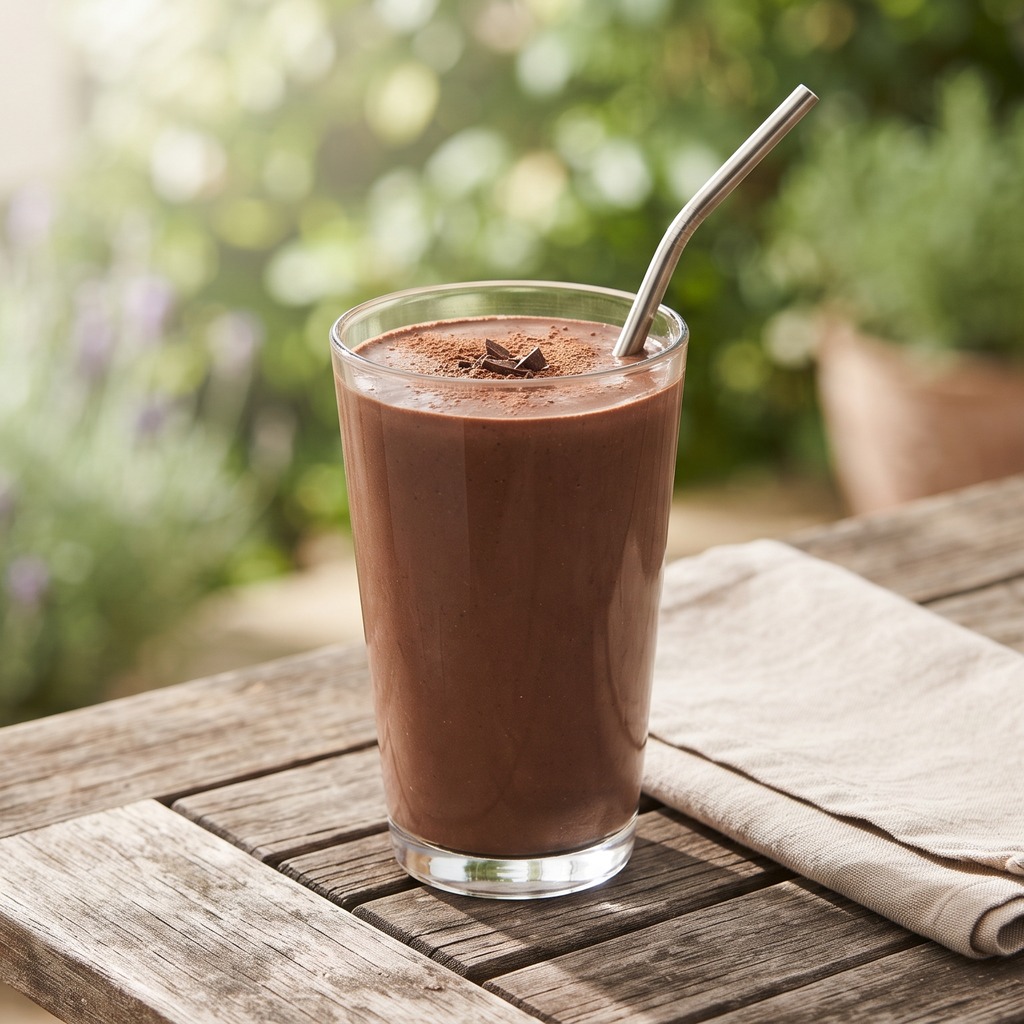 Smoothie aux protéines de chocolat