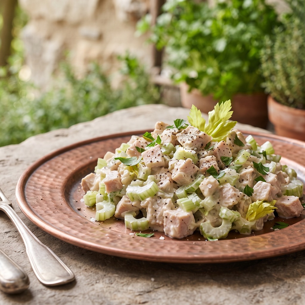 Salade crémeuse de dinde au céleri