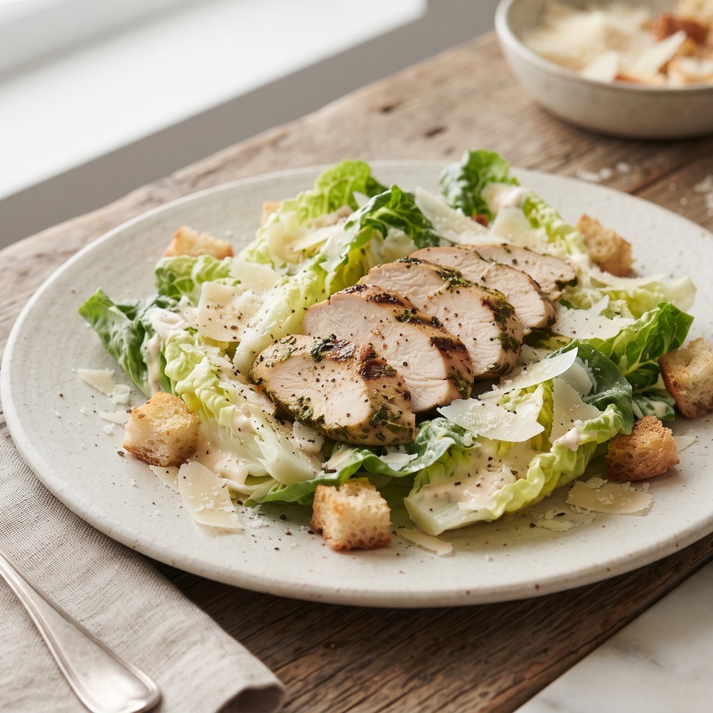 Salade César au poulet grillé et parmesan