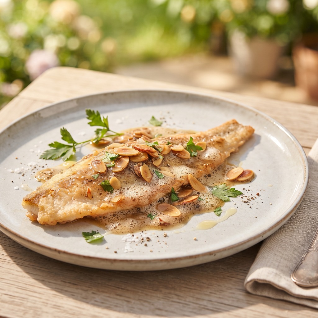 Truite meunière, amandes et beurre citronné